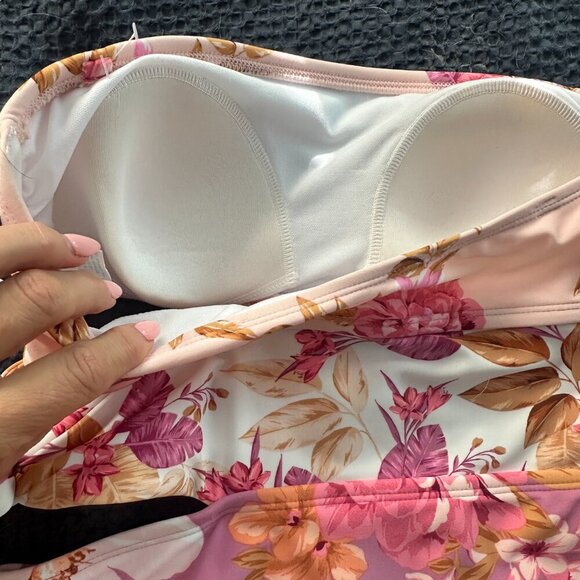 KONA SOL New NWT Strapless Cutout One Piece Swimsuit Size Medium 8-10 - Picture 9 of 10